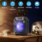 8  Portable Bluetooth Party Speaker Subwoofer Heavy Bass Sound System Usb W  Mic