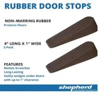 Brown Rubber Door Stops  2 Per Pack 