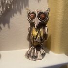Vintage Primitive Folk Art Owl Hand Carved   Painted Wood Jalisco Mexico Oddity