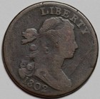 1802 Draped Bust Large Cent - With Stems - Us 1c Copper Coin