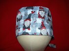 Men women Surgical Scrub Cap Lined Holiday Gnomes 100  Cotton Cute