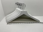 10 Petite tween White Wood Shirt Hanger With Ribbed Bar Container Store 13  Wide