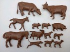 Vintage 50s 60s Marx Farm Toy Lot Series 2 54mm Animals Tractor Hay Mower Rake