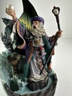 Fantasy Wizard Dragon Statue Crystal Ball Resin Figurine Gothic Decor 10 
