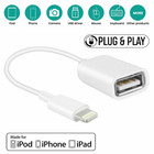 To Camera Usb Female Otg Connector Adapter Cable For Apple Iphone Ipad Ipod Lot
