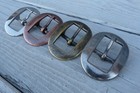 Lot Of 2 Sleek Cart Buckle 3 4  Antique Nickel Copper Brass Stainless Steel