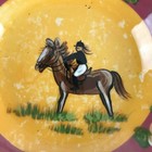Lesal Ceramics Equestrian Horse Show Rider Studio Pottery Bowl Hand Painted U26