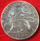1895 Ethiopia 1 Birr Silver Coin Menelik Ii     Rare African Crown Km    19