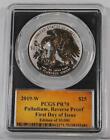 2019-w  25  9995 Reverse Proof Palladium Eagle Pcgs Pr70 Fdoi Cleveland Signed