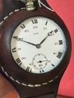 Antique Watch Pocket Watch Mechanical Swiss Rode Co Leather Case Men s Rare Old 