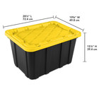 Sterilite Large Storage Bin  27 Gallon Durable Plastic Storage Tote With Snap-on