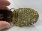 John Deere Belt Buckle And Leather Embossed Tooled Belt Western