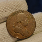 1790 Half Penny Iron Worker Blacksmith Conder Token Colonial Coin