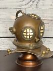 Vtg 7  Miniature Copper   Brass Deep Sea Divers Helmet Model Replica Lamp