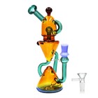 10inch Hookah Glass Bongs Water Pipes Tobacco Smoking Recycler Bong   14mm Bowl
