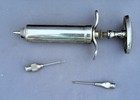 Vintage B-d Champion Metal Veterinary Syringe In Box - 12cc