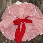 Vintage Youngland Full Circle Dress 4 Red White Stripe Party Pageant Purse