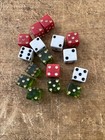 Old Bakelite   Vintage Lucite Resin  16 Dice Lot Rare Mix