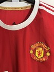 Adidas Manchester United Fc Home 21 22 Authentic Soccer Jersey H31090 Red Sz M