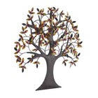 Metal Wall Art Tree Of Life Leaves Dream Sculpture Large Home Decor Brown Leaf
