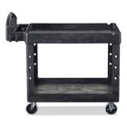 Rubbermaid Commercial 452088bk 25 9  X 45 2  X 32 2  2 Shelf Utility Cart New