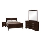 Coaster Louis Philippe 4-piece Wood Queen Panel Bedroom Set In Cappuccino