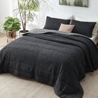 Cationic Dyed Comforter Set Grey Heathered Soft All Seasons Bedding 2 Pieces