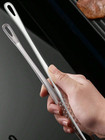 1pc Stainless Steel Bbq Tongs - Long Handle Non-slip Grip For Grilling   Cooking