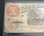  10 Ten Dollar Bank Of Hamburg South Carolina Obsolete Note