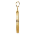 14k Yellow Gold 27mm Polished Screw Top Coin Bezel Pendant
