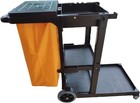 Simpli-magic Janitorial Cart  330 Lbs Capacity     3-shelf Commercial Housekeeping