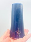 Antique Hatpin Holder Deep Deep Dark Blue Golden Accents Austrian Collectible