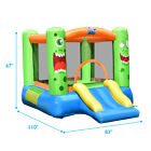 Inflatable Castle Bounce House Jumper Kids Playhouse With Slider And 480w Blower