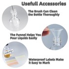 6 Pack 2oz Shot Bottles With Caps  Leak-proof 60ml Small Clear Glass Bottles