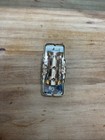 Vintage Estate Gold Tone Floral Patterned Lipstick Holder With Mirror B4