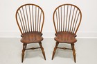 D r  Dimes Cherry Finish Windsor Dining Side Chairs - Pair A