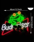 Budweiser Frog Neon Led 15   x12    Light Usb Rare Sign Lamp Bar Wall Decor Man Cave