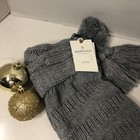 Hearth And Hand Magnolia Holiday Cable Knit Pom Pom Stocking Gray Festive Decor
