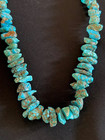 Vintage Turquoise Nugget   Heishi Necklace     29  Long     Native American Heritage