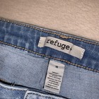 Refuge Shorts Womens Size 16 Blue Denim Wisker Distress Stretch Light Wash 36x3