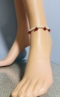 Cherry White red green Pearl Anklet Bracelet Barefoot Chain Foot Jewelry