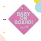 Safety 1st Baby On Board Sign  Pink