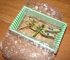 Dragonfly Motion Ornament  4791bg  Jeweled Cloisonne  Baked Enamel
