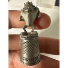 Six Flags Thimble And Pressed Penny Set Tazmanian Devil Vintage Pewter Os
