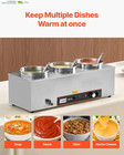 Stainless Steel Round Pot With 86 185  f Adjustable Temp  1500w Commercial Bain