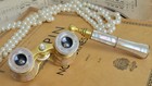 Vtg Antique Lemaire Fab Paris France Mop Mother Of Pearl Opera Glasses W  Handle