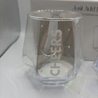Just Add Love Crystal Cocktail Glasses Set Of 2   Cheers Etched   New Open Box