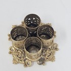 Vintage Lipstick Holder Gold-tone Filigree Metal Hollywood Regency Mid-century