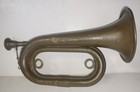 Wwi Us Army Trench Bugle Brass Original Military War Horn With Mouthpiece