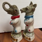 Vintage 1968 Jim Beam Political Clown Decanters Elephant Donkey Regal China